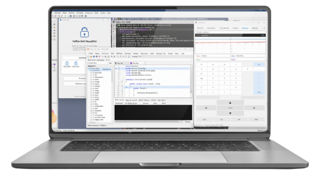 Visual GUI sur ordinateur portable